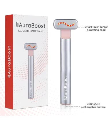 Handheld LED Red Light Therapy Device for Face & Neck | Vibrating Massage & Smart Sensor | Portable Skincare Wand for Skin Rejuvenation - Buy Online on GoSupps.com