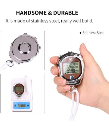 Laopao Stopwatch | 100 Memory Data LCD Digital Timer for Sports Referee & Coach | Ideal for Basketball Football Baseball - Buy Online on GoSupps.com
