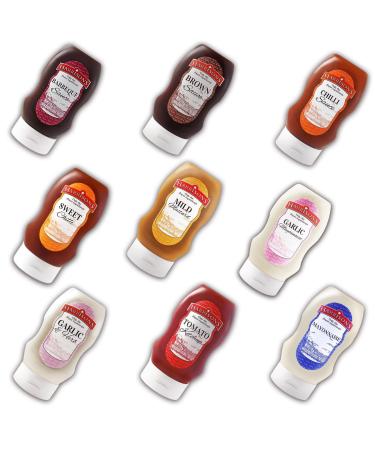 Harrisons Sauce Mayonnaise Mustard Squeezy Bottle Pick N Mix | Choose From 9 Flavours | Tomato Ketchup Barbecue Chilli Garlic-Herb Sour Cream Brown-Sauce - Pack of 2 X 300ml