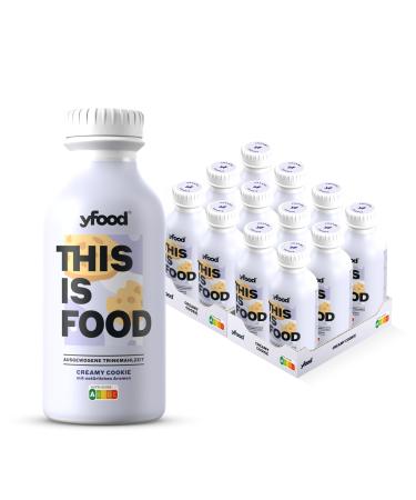 YFOOD Drink Creamy Cookie delicious drinking meal for on the go this is food drink 33g protein 26 vitamins and minerals 12 x 500ml taste cookie incl. 3.00 Pfand Cookie (deposit) 500 ml (12 pack)