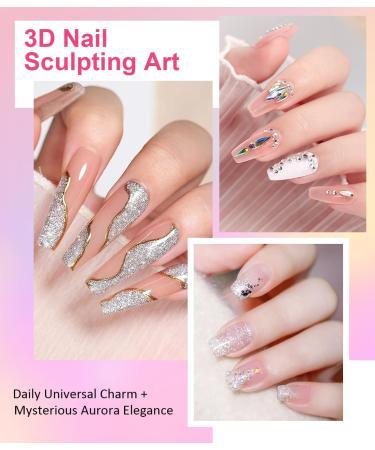  BISHENGYF 30g 3D Gel 2pcs Mermaid Pearl 3D Gel Nail Art Clear Gel - Buy Online on GoSupps.com