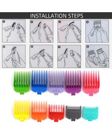 SOONHUA Hair Clipper Guards Combs Set - 10pcs Hair Limit Comb Attachments for Clippers & Trimmers | Replacement Accessories for Wahl Clippers - Buy Online on GoSupps.com