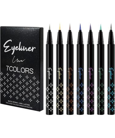  G n rique Eyeshadow Pencil Shimmering Eyeliner Colored Pearlescent Pencil Long-Lasting Makeup | Set of 7 Eyebrow Pencils and Glitter Eyeliner for Home Events and Travel - Buy Online on GoSupps.com