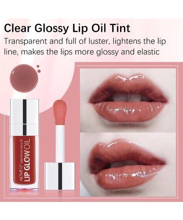 Sefudun Lip Glow Oil - Hydrating Lip Gloss Long Lasting Waterproof Tint Set (Rose) - Buy Online on GoSupps.com