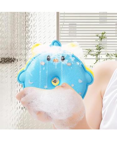 Shower Sponge for Body Scrubber Sponge Bath Ball for Kids - Body Scrub Shower Ball for Hotel Bathroom Home Dormitory and Travel Blue - Buy Online on GoSupps.com