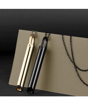 2PCS Breathing Necklace - Stop Vaping, Anxiety, Smoking - Gold+Black - Buy Online on GoSupps.com