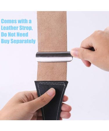 Zertone Straight Razor Kit with Strop - High Hardness Carbon Steel Blade, Vintage Wood Handle - Barber Razor Set - Buy Online on GoSupps.com