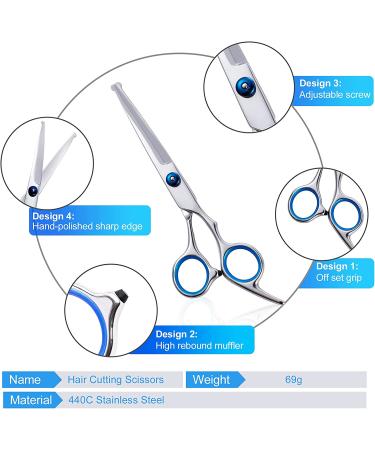 Liren Professional 4 in 1 Dog Grooming Scissors Set with Safety Round Tips - Sharp and Durable Shears for Dogs and Cats - Buy Online on GoSupps.com