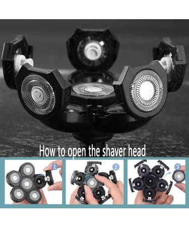 Roziaplus 6D Electric Shaver Replacement Heads - Bald Head Shaver Blades for Men - Buy Online on GoSupps.com