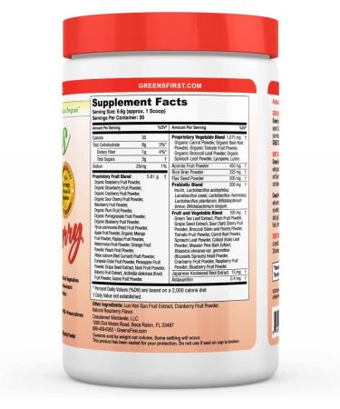 Greens First Berry - 30 Servings - 10.16 Ounce - Health Supplement - Buy Online on GoSupps.com