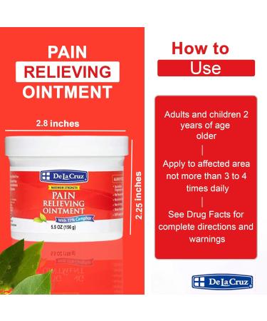 De La Cruz Cream - Maximum Strength Muscle and Joint Camphor Ointment to Reduce Pain 11% (5.5 oz) 5.5 Ounce (Pack of 1) - Buy Online on GoSupps.com