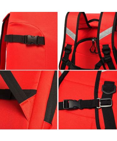 Qitindasen 50L Ski Boot Bag Ice Skate Travel Backpack - Red | Ski Helmet, Goggles, Gloves, Skis, Snowboard & Accessories - Buy Online on GoSupps.com