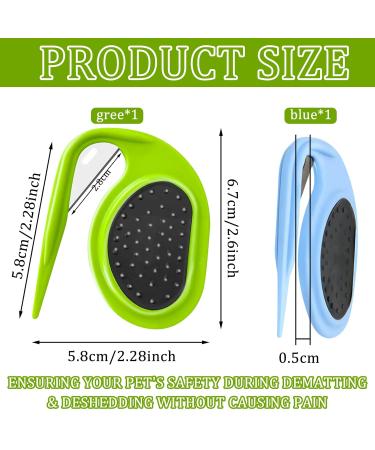 2 Pieces Pet Knotting Comb Set for Cats & Dogs | Knot Remover De-Shedding Tool Hair Removal Comb - Buy Online on GoSupps.com