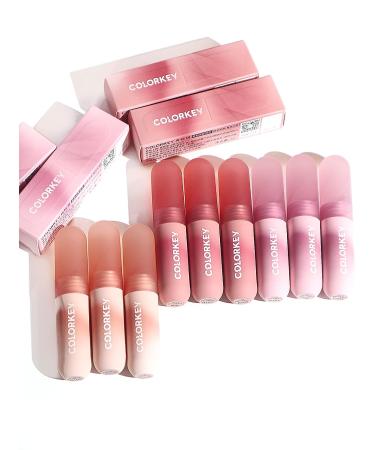 COLORKEY Velvety Mousse Fluffy Lip Mud (P101 All for Nude) - Long Lasting Matte Lipstick in Sunset Warm Colors | Smooth Velvet Lip Stains for Beauty Lips Makeup - Buy Online on GoSupps.com