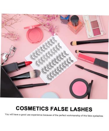 Beatifufu 20 Pairs Artificial False Eyelashes Reusable Eyelashes Soft Light Fake Lash Handmade False Lashes Fluffy Faux Lashes Girl Cosmetics False Lashes Fans Volume False Eyelash Fiber - Buy Online on GoSupps.com