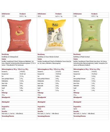 Rubio Chips Mix Box - 9 Gourmet Spanish Potato Chips Gluten-Free Snack Pack (118.89g) | Taste the Variety! - Buy Online on GoSupps.com