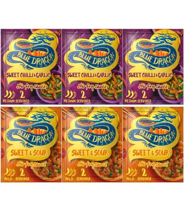 Stir Fry Sauce Bundle With Blue Dragon Sweet & Sour Stir Fry Sauce 120g x3 and Sweet Chilli & Garlic Stir Fry Sauce 120g x3 (6 Pack)