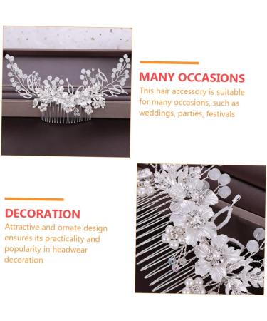 Beatifufu 1pc Flower Leaf Comb Hair Comb Alloy Hair Decor Fashion Hairpin Exquisite Headwear Handmade Hair Decor Hair Accessory - Buy Online on GoSupps.com