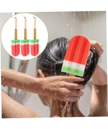 Baluue 3Pcs Ice Cream Shaped Bath Ball Sponge | Exfoliating Body Scrub | Perfect for Showers | International Shipping Available - Buy Online on GoSupps.com