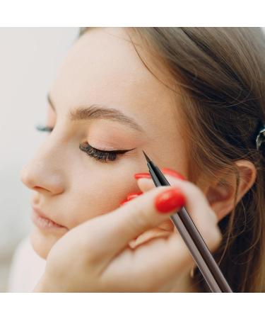 Liquid Eyeliner | Sweatproof Waterproof Eyeliner Liquid | Black Liquid Eyeliner for Long-Lasting Eye Makeup Black Liquid Eye Liner for Women and Makeup Artists Lambo Brown Soft Capillaries - Buy Online on GoSupps.com