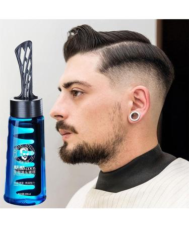 Homezore 2 in 1 Pomade Gel Men's Curl Hair Products with Brush Long Lasting Volume for Men's Hair - Buy Online on GoSupps.com