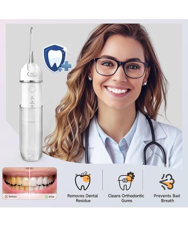 Cordless Water Dental Flosser for Teeth: Mini Water Dental Picks for Teeth Cleaning with Telescopic Water Tank Travel Water Flossers Teeth Cleaner Picks IPX7 Waterproof Rechargeable Oral Irrigator - Buy Online on GoSupps.com