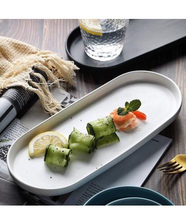 Plates Ceramic Matte Plates Oval Disc Irregular Disc Salad Plates for Fruit Cheese Dessert Lunch and More Household Tableware Snack Plate (Color : White Size : 40cm) - Buy Online on GoSupps.com