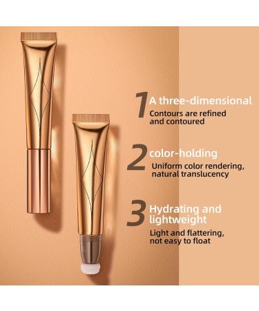 Contouring Blush Stick | Contouring Highlighter Pen | Outlining | Contour Makeup Highlighter | Beauty Bar Waterproof Long Lasting with Cushion Applicator - Buy Online on GoSupps.com