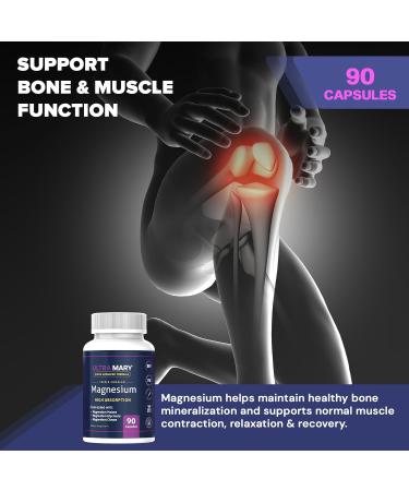 ULTRA MARY Magnesium Complex High Absorption Magnesium Glycinate Magnesium Citrate & Magnesium Malate Supports Muscle Relaxation Calm & Restful Sleep 90 Capsules - Buy Online on GoSupps.com