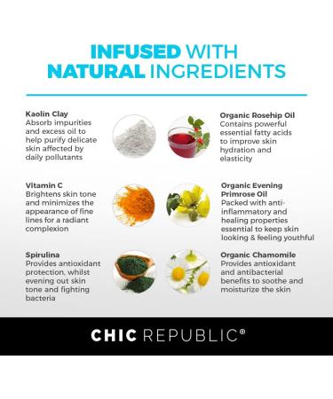 Organic Charcoal and Clay Mask with Kaolin Clay, Rosehip Oil, Vitamin C - Acne & Blackhead Treatment - Buy Online on GoSupps.com