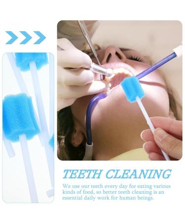 Healifty Bicarbonate Gum Swabs - 100pcs Disposable Tongue & Mouth Cleaners for Oral Hygiene - Blue Sponge Swabs for Cavity & Gum Care - Buy Online on GoSupps.com