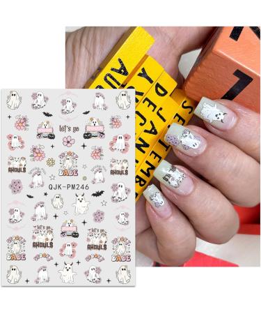 JMEOWIO 9 Sheets Halloween Nail Art Stickers Decals Self-Adhesive Cute Cat Ghost Nail Supplies Nail Art Design Decoration Accessories - Buy Online on GoSupps.com