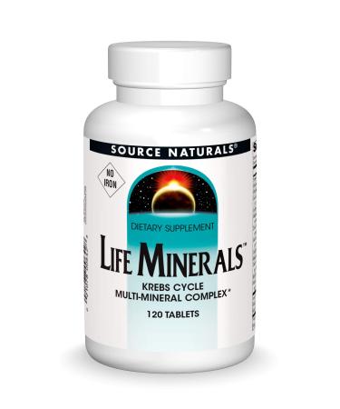 Source Naturals High Bioactivity Life Minerals Iron Free - Krebs Cycle Multi-Mineral Complex - 120 Tablets 120 Count (Pack of 1)