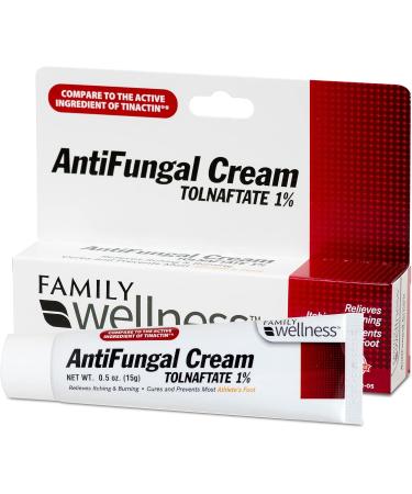 Family Wellness Antifungal Cream Tolnaftate 1% - Clinically Proven Effective for Athlete's Foot and Ringworm - 4 Pack - Buy Online on GoSupps.com