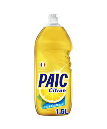 PAIC - Paic Lemon Super Degreaser Washing Up Liquid - Cleans - Degreases - Eliminates Bad Odors - 1.5 L