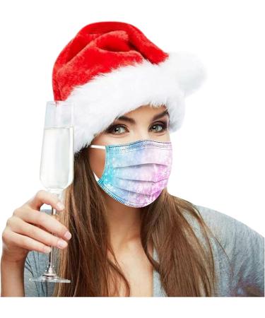 AMDOLE 10-Piece Disposable Christmas Masks - Colorful 3-Layer Mouth Protection for Adults | Funny Print Bandana Scarf Breathable Cloth Face Covering - Buy Online on GoSupps.com