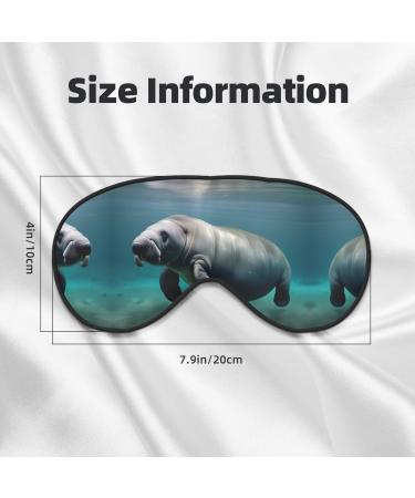 Shop Unisex Manatee Animal Print Eye Mask - Soft Adjustable Sleeping Face Mask for Restful Sleep - Buy Online on GoSupps.com