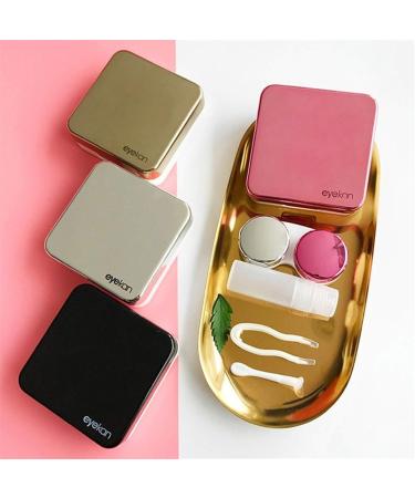 Lentil & Contact Lens Storage Container - Mini Box with Mirror - Colored Options (Gold & Rose Gold) - Ideal for Women - Buy Online on GoSupps.com