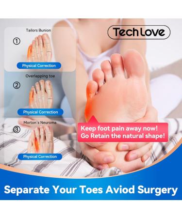 Adjustable Pinky Toe Separators - 2 Pairs Soft Spacers for Bunion Relief & Foot Comfort | International Shipping Available - Buy Online on GoSupps.com