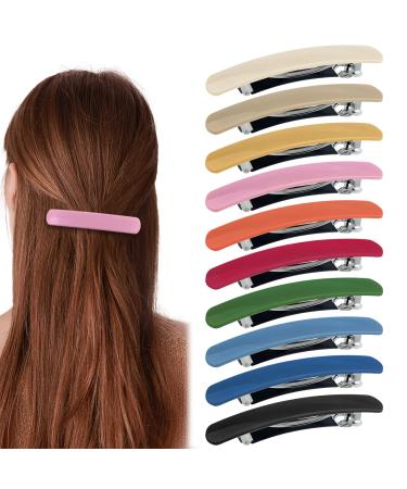 10 Pcs French Hair Clips Flat Hair Barrettes Strong Hold Vintage Hair Clips Cute Hair Styling Clips Metal Snap Hair Clasps Accessories for Women Girls