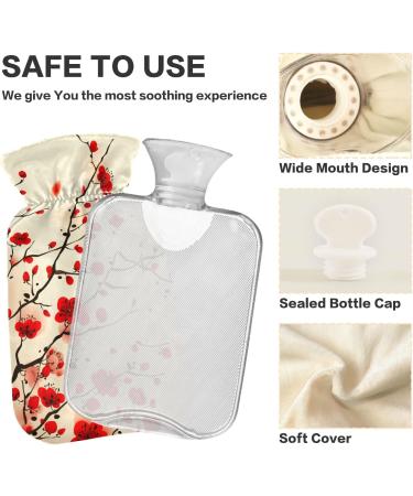 Spring Blossom Hot Water Bottle with Cover - 1L BPA-Free Pain Relief & Hot/Cold Therapy for Back Pain - Buy Online on GoSupps.com