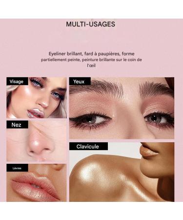 Eyeshadow sticks eyeshadow sticks - Cream eyeshadow stick 6 colors of shimmering highlighter with long-lasting glitter for long-lasting application - Buy Online on GoSupps.com