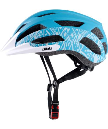 Matte Blue Adult Youth Bike Helmet | Lightweight & Adjustable for Women, Men, Teenagers, Kids | Detachable Visors | Road & Mountain Bicycle Helmet - M (54-58 cm) - Buy Online on GoSupps.com