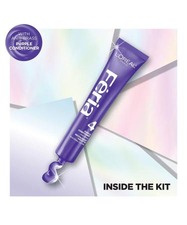 L'Oreal Paris Feria Hyper Platinum Hair Bleach Kit - Anti Brass Purple Conditioner - 2 Count - Buy Online on GoSupps.com