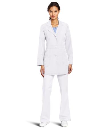 WonderWink Women's Four-Stretch Lab Coat Medium White