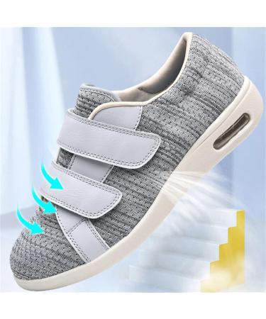Men's Adjustable Diabetic Edema Shoes - Lightweight Non-Slip Walking Shoes for Arthritis & Swollen Feet - Size 12 Black - Buy Online on GoSupps.com
