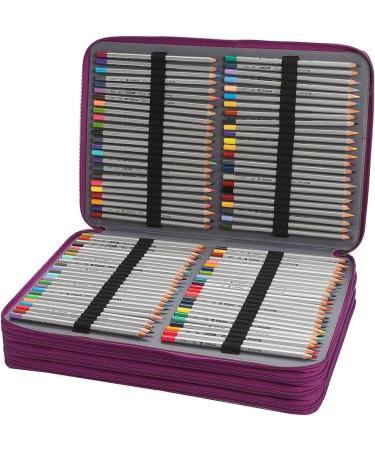 Lbxgap Portable Colored 384 Slots Pencil case Organizer with Printing Pattern for Prismacolor Watercolor Pencils Crayola Colored Pencils Marco Pencils Purple 384 - Buy Online on GoSupps.com