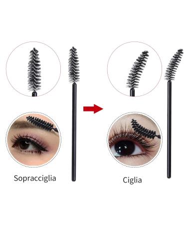Buy MSQ 50-Piece Black Eyelash Brushes | Disposable Cosmetics Brush for Eyelashes & Eyebrows | Perfect for Beauty Salons & Home Use - Buy Online on GoSupps.com