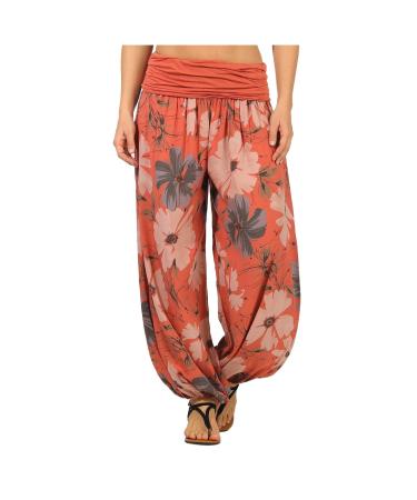 Ttfdjg harem pants women summer wrap pants airy yoga pants comfortable leisure pants light pumpphose boho pants aladin pants lounge pants xl red