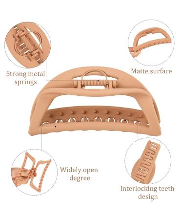 10 Pcs Ladder-Shaped Large Claw Clips for Women - 4.5 Inch Non-Slip Hair Clamps for Thick Hair - Buy Online on GoSupps.com